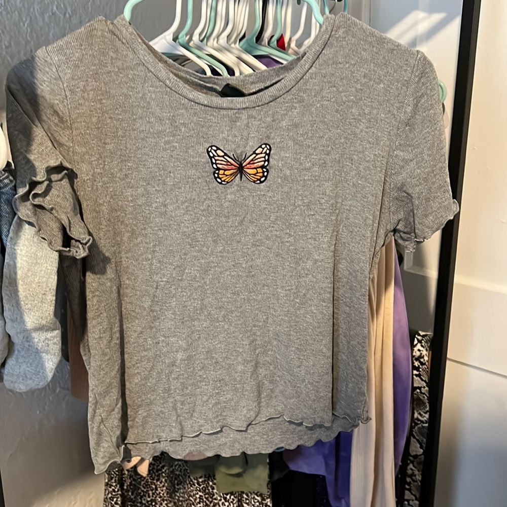 Grey butterfly T